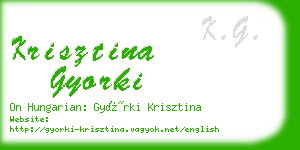 krisztina gyorki business card